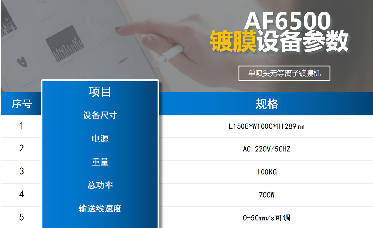 AF6500小型噴涂鍍膜機